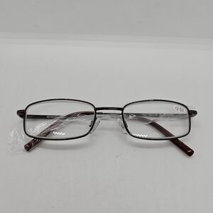 NEW Italy Design rectangular copper and brown readers +2.50